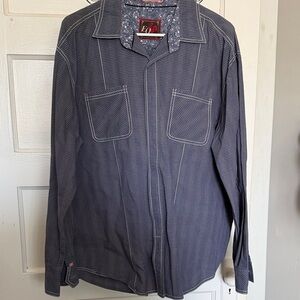 EQ Rooster western Blue denim look large Long Sleeve Shirt